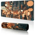 thumbnail image 1 of Japanese Street Anime Gaming Mouse Pad - Large Desk Mat, Extended Keyboard Mousepad with Non-Slip Base, Stitched Edge, Ideal for Anime Fans, 31.5x11.8 Inch, 1 of 1