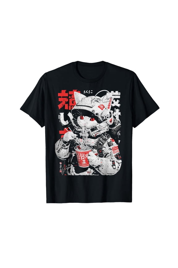 Japanese Streetwear Cyberpunk Y2K Retro Techwear Manga Anime T-Shirt