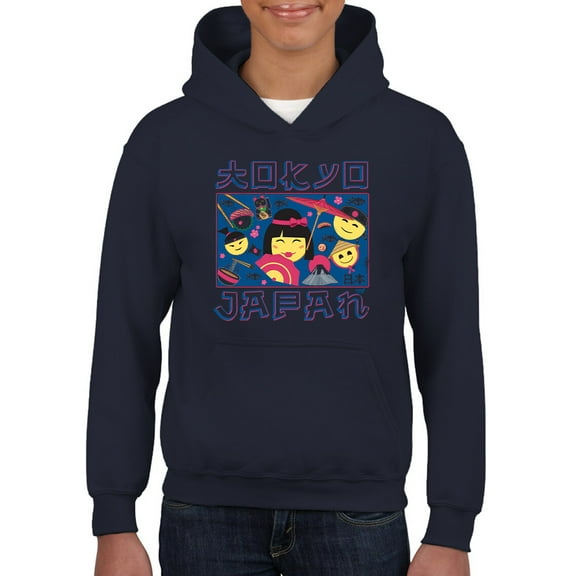 Japanese Streetwear Emoji - Geisha, Sushi, Ramen, Fuji Youth's Hoodie