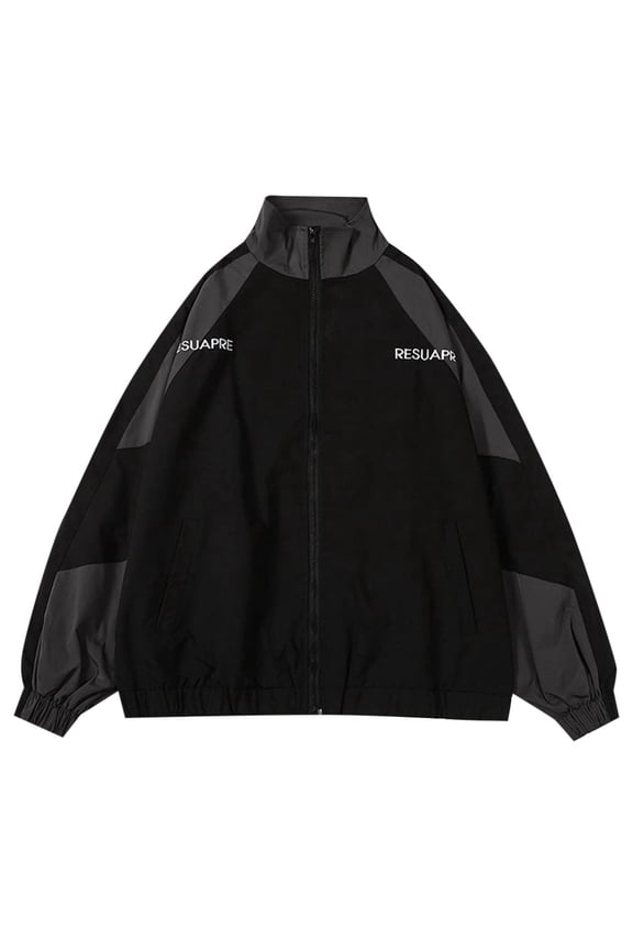 Japanese Streetwear Oversized Hooded Cardigan Hop Patchwork Windbreaker Unisex Couple Wear Women Casual Dress Sweater Long Sleeve Hoodie Womens Long Hooded Sweatshirt