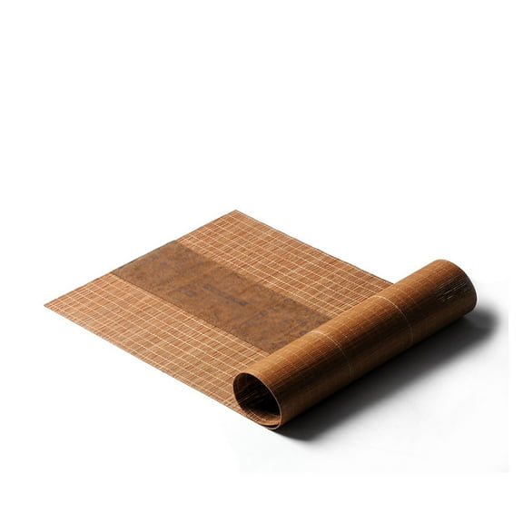 Japanese Style Bamboo Table Runner,Fabric Hand-woven Tablemats, Waterproof Heat Insulation Placemats Kung Fu Tea Set Slat Mat For Tea House Dining Coffee Ta