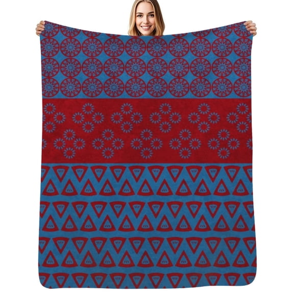 Japanese Style Boho Pattern Flannel Blankets Soft Throw Blanket Winter Travel Office Outdoor Bedspread