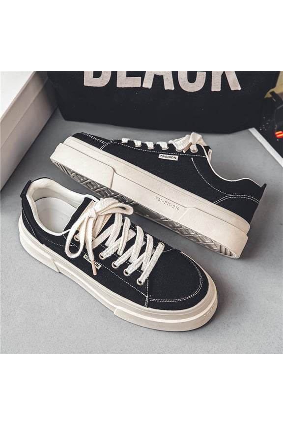 Japanese-Style Breathable New Spring Casual Sneakers in Black, Featuring a Unique Design