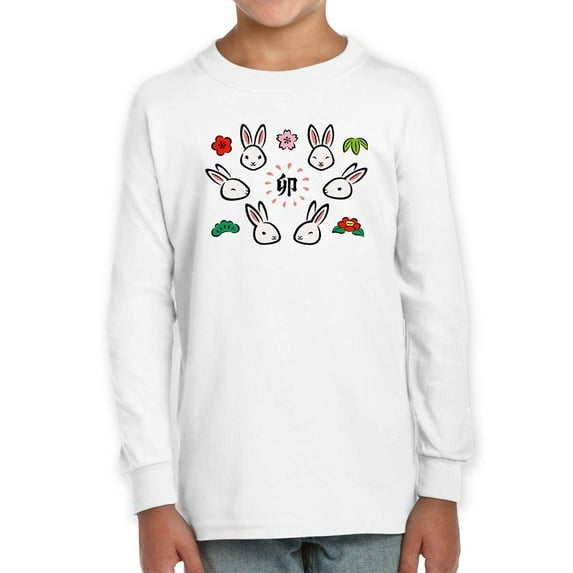 Japanese Style Bunnies Long Sleeve Toddler -Image by Shutterstock, 5 Toddler
