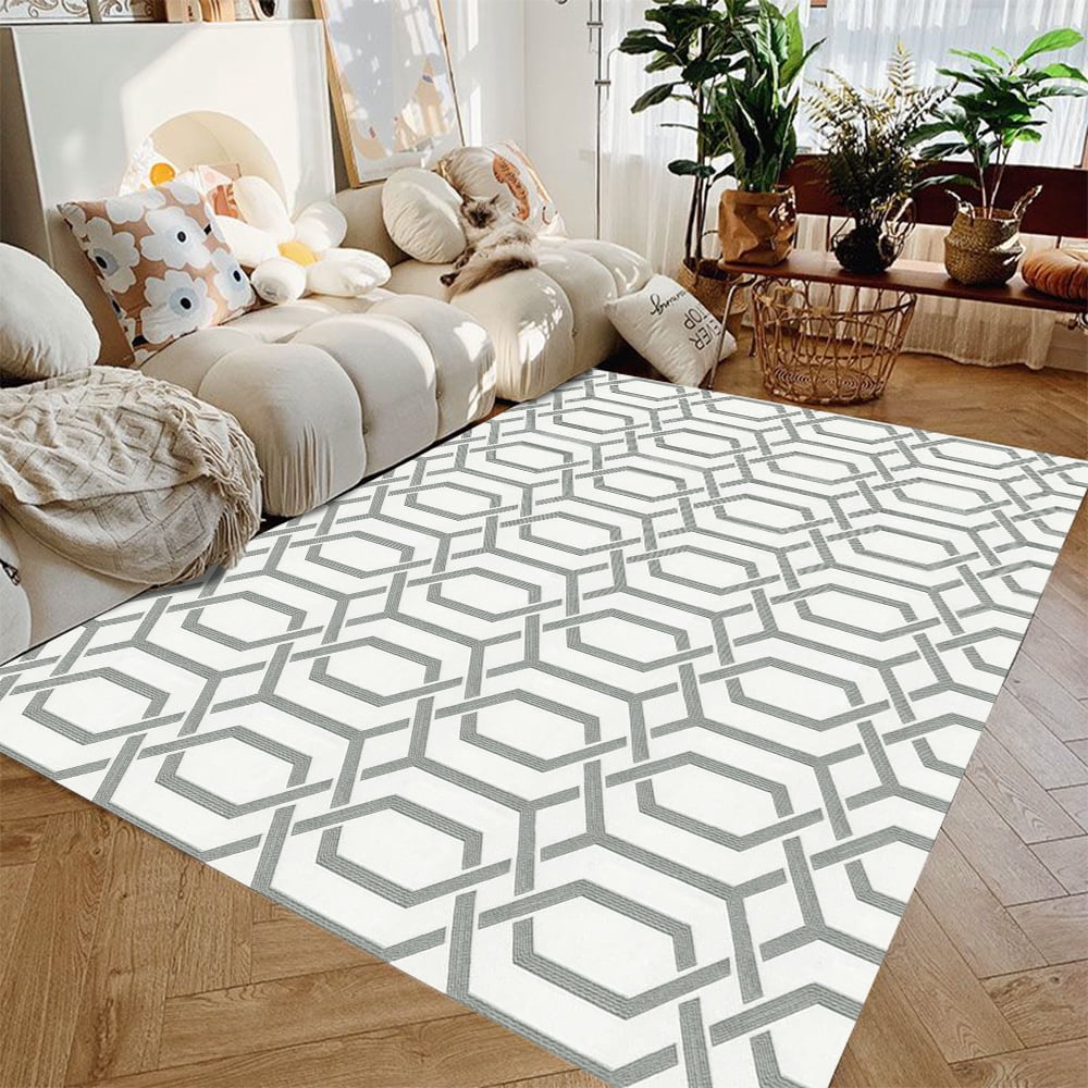 Japanese Style Carpets for Living Room Checkerboard Bedroom Rug Fluffy ...