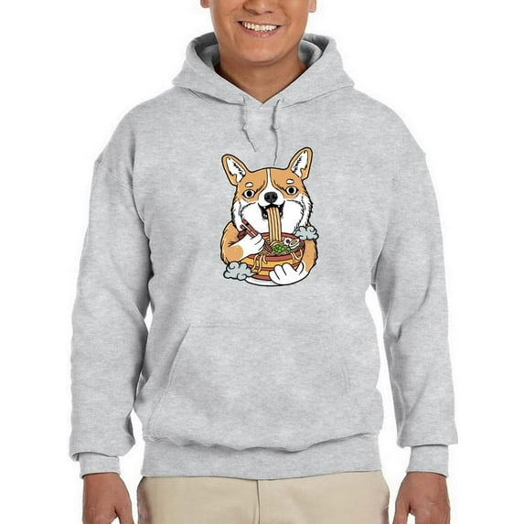 Japanese Style Corgi W Ramen Hoodie Men -Image by Shutterstock, Male Small