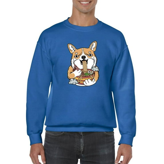 Japanese Style Corgi W Ramen Sweatshirt Men -Image by Shutterstock, Male 3X-Large