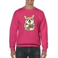 thumbnail image 1 of Japanese Style Corgi W Ramen Sweatshirt Men -Image by Shutterstock, Male 4X-Large, 1 of 4