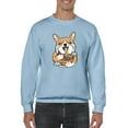 thumbnail image 1 of Japanese Style Corgi W Ramen Sweatshirt Men -Image by Shutterstock, Male XX-Large, 1 of 4