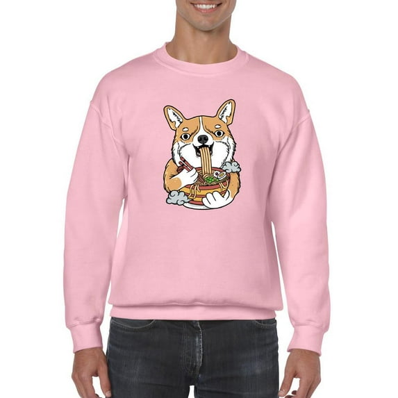 Japanese Style Corgi W Ramen Sweatshirt Men -Image by Shutterstock, Male XX-Large