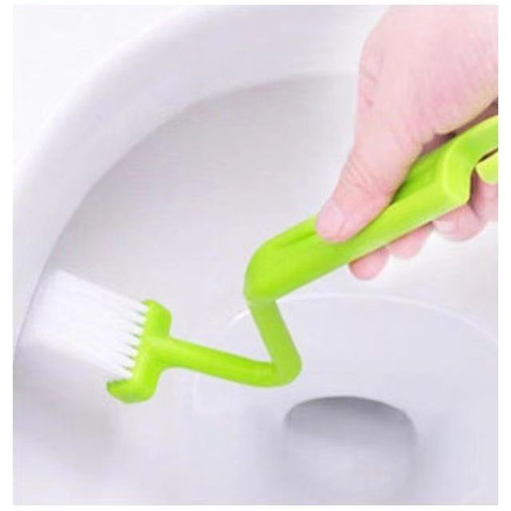 Japanese Style Creative Sshaped Toilet Brush Bathroom Curved Brush to
