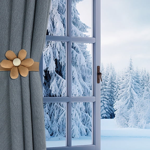 Home Textile Storage Product Category Curled Curtain Accessories with Floral Knot Rope Tie and Decorative Japanese Style Curtain Buckle for Bedroom