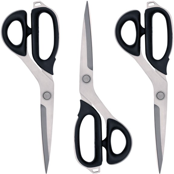 JubileeYarn Japanese Style Fabric Scissors - 10" Black - 3 Scissors