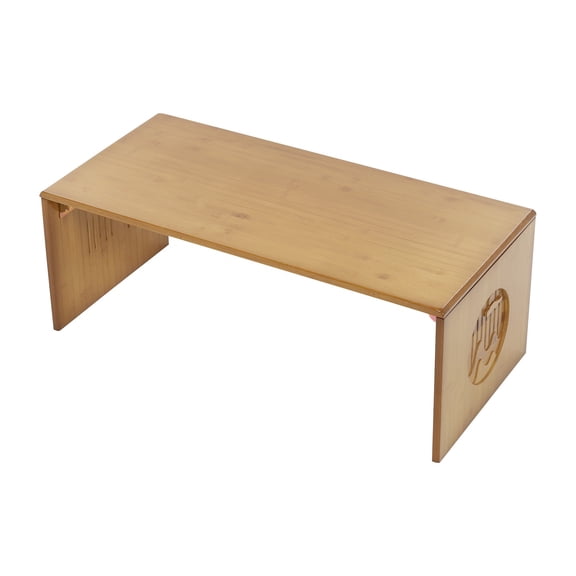 Japanese Style Folding Coffee Table 32inch Bamboo Foldable Floor Table Low Coffee Table Tea Meditation Table Portable for Sitting on The Floor No Assembly for Small Space