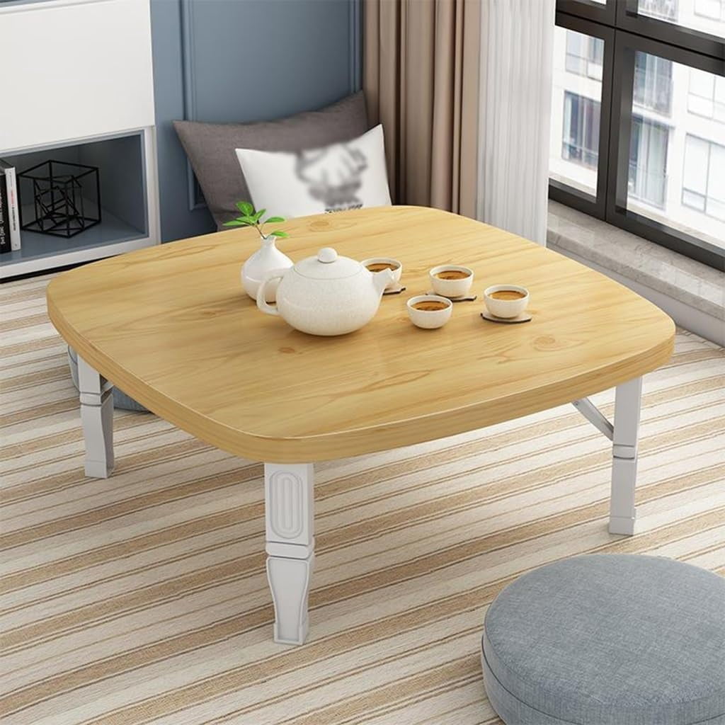Japanese-Style Folding Space Saving Square Tea Coffee Table, Low Table ...