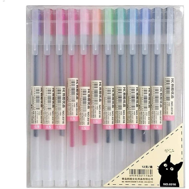 1 Piece Ballpen 8 Colors Large Capacity 0.5mm Fine Tip Colored Pens Gel  Marker Pen Students School Stationery Supplies