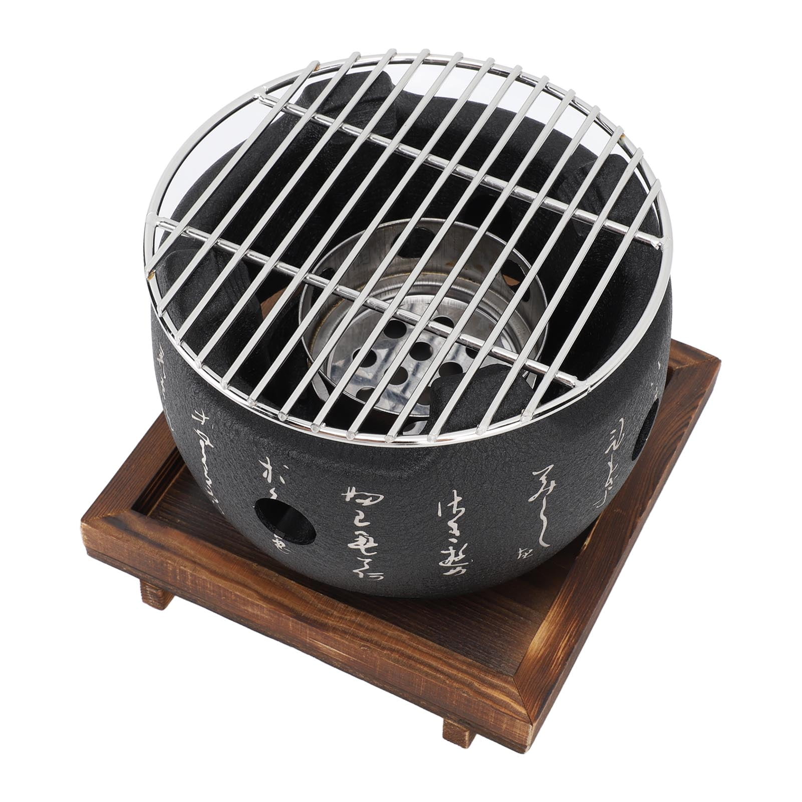 Japanese Style Grill Mini Portable BBQ Round Food Charcoal Stove Household Barbecue Tool L