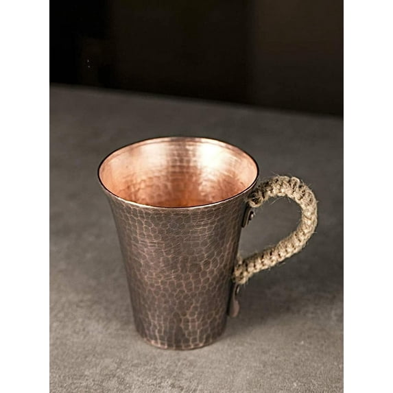 Japanese-Style Handmade Copper Tea Cup, Thickened Anti-Scalding Water Cup, Copper Mug,12.68oz