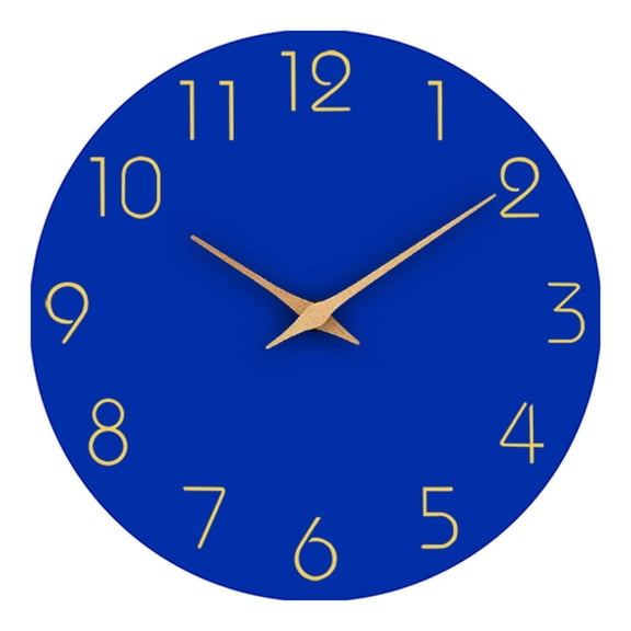 Japanese-Style Household Mute Wall Clock Living Room Bedroom Simple Modern Decorative Log Round Wooden Clock