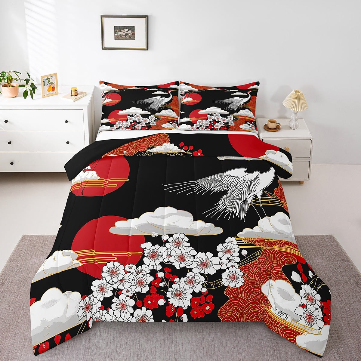 Elegant Japanese Style King Size Bedroom Set for Luxurious Sleep Spaces