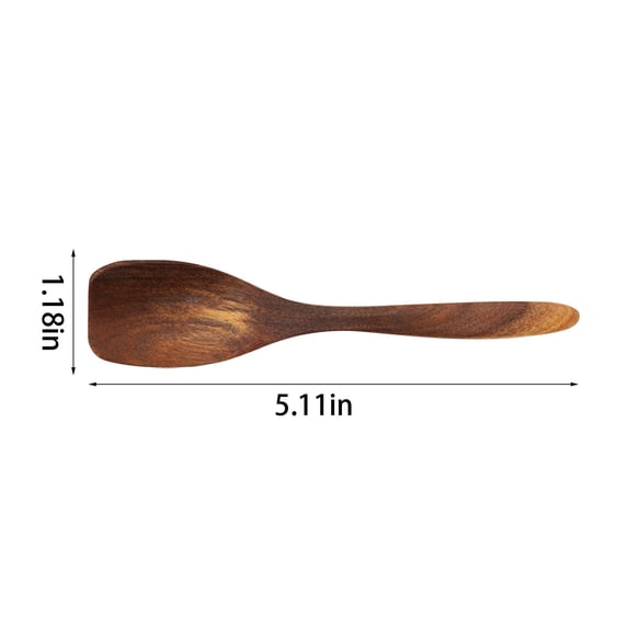 Japanese Style Long Handle Wooden Spoons, Natural Wood Soup Serving Spoons & Teaspoons for Dining, Mixing, Stirring and Cooking
