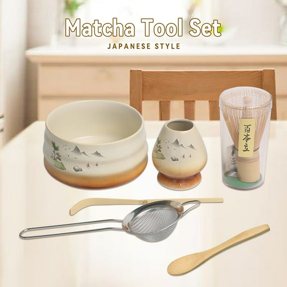 Japanese - Style Matcha Tool Set with Bamboo & Ceramic: Beginner - Friendly Tea Ceremony Kit