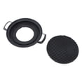 thumbnail image 1 of Japanese Style Mini Hibachi Charcoal Grill Portable Tabletop BBQ Grill for Home Grilling Small Round, 1 of 9