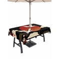 thumbnail image 1 of Japanese Style Outdoor Tablecloth - 60x120 Inch Rectangle Dining Table Cover, Modern Cranes Cherry Flower Wave Red Brown Waterproof Outdoor Table Cloth with Umbrella Hole & Zipper for Picnic/Patio, 1 of 7