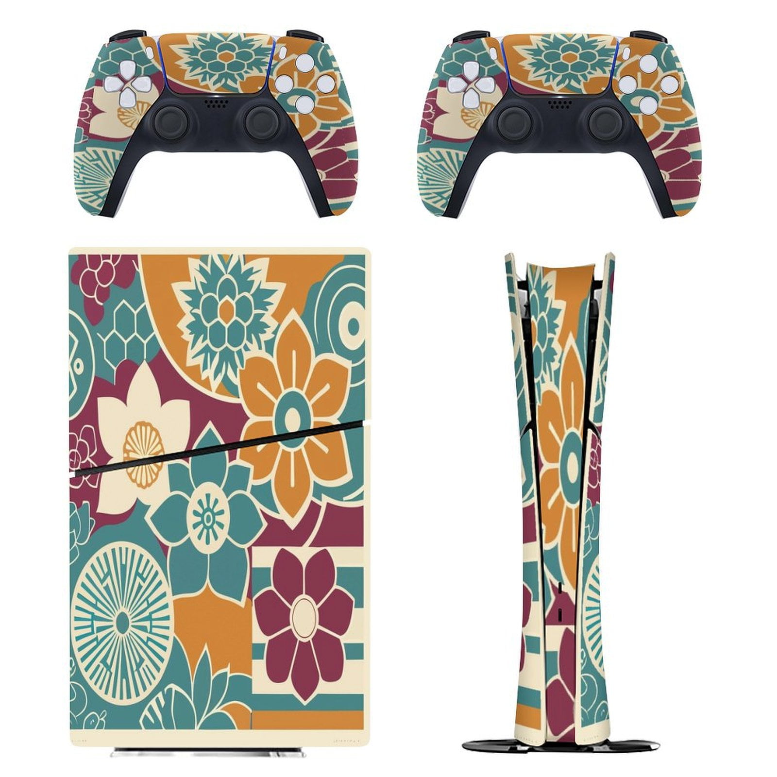 Designed Ps5 Pattern Japanese Style, Pattern PS5/PS5 Slim Digital Disc Skin Sticker For ...