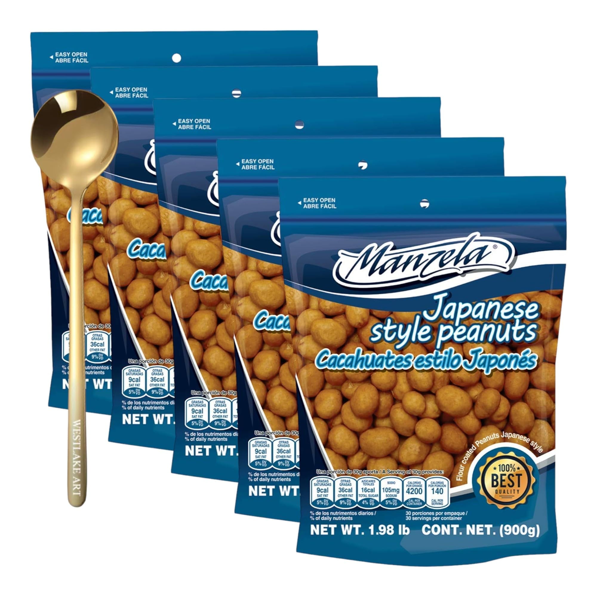 Japanese Style Peanuts 900g YPF5 Crunchy Coated Peanuts, Rich Flavor