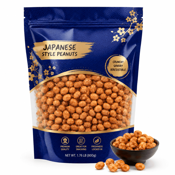 Japanese Style Peanuts, Crunchy Savory Coated Snack, 28.22 oz