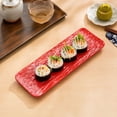 thumbnail image 1 of Japanese Style Rectangular Sushi Platter, Dishwasher Safe Serving Tray for Appetizers, Fruit Cakes and Desserts, 1 of 6