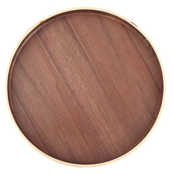 Japanese Style Round Wooden Food Fruit Serving Tray Service Plate Decorative Dish 8.3 In 21 Cm