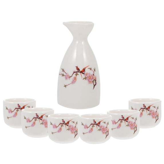 Japanese Style Sake Pot Liquor Holders White Wine Serving Holders Sake Cups