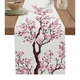 thumbnail image 1 of Japanese Style Sakura Table Runner Wedding Decoration Cotton Linen Table Runner for Holiday Party Kitchen Table Decor, 1 of 4