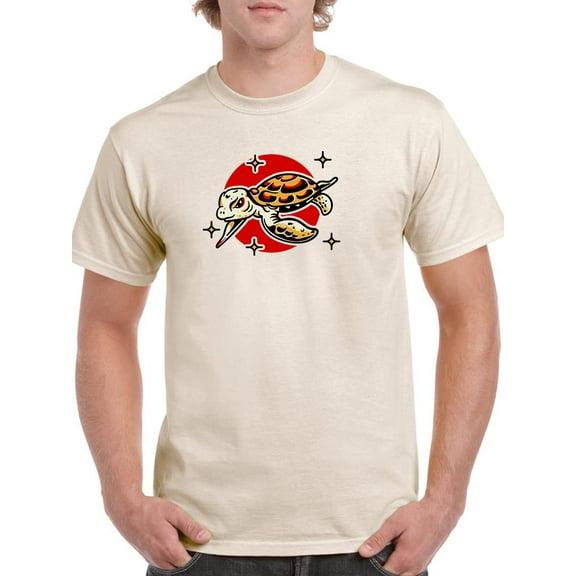 Japanese Style Sea Turtle T-Shirt Men -Image by Shutterstock, Male Small