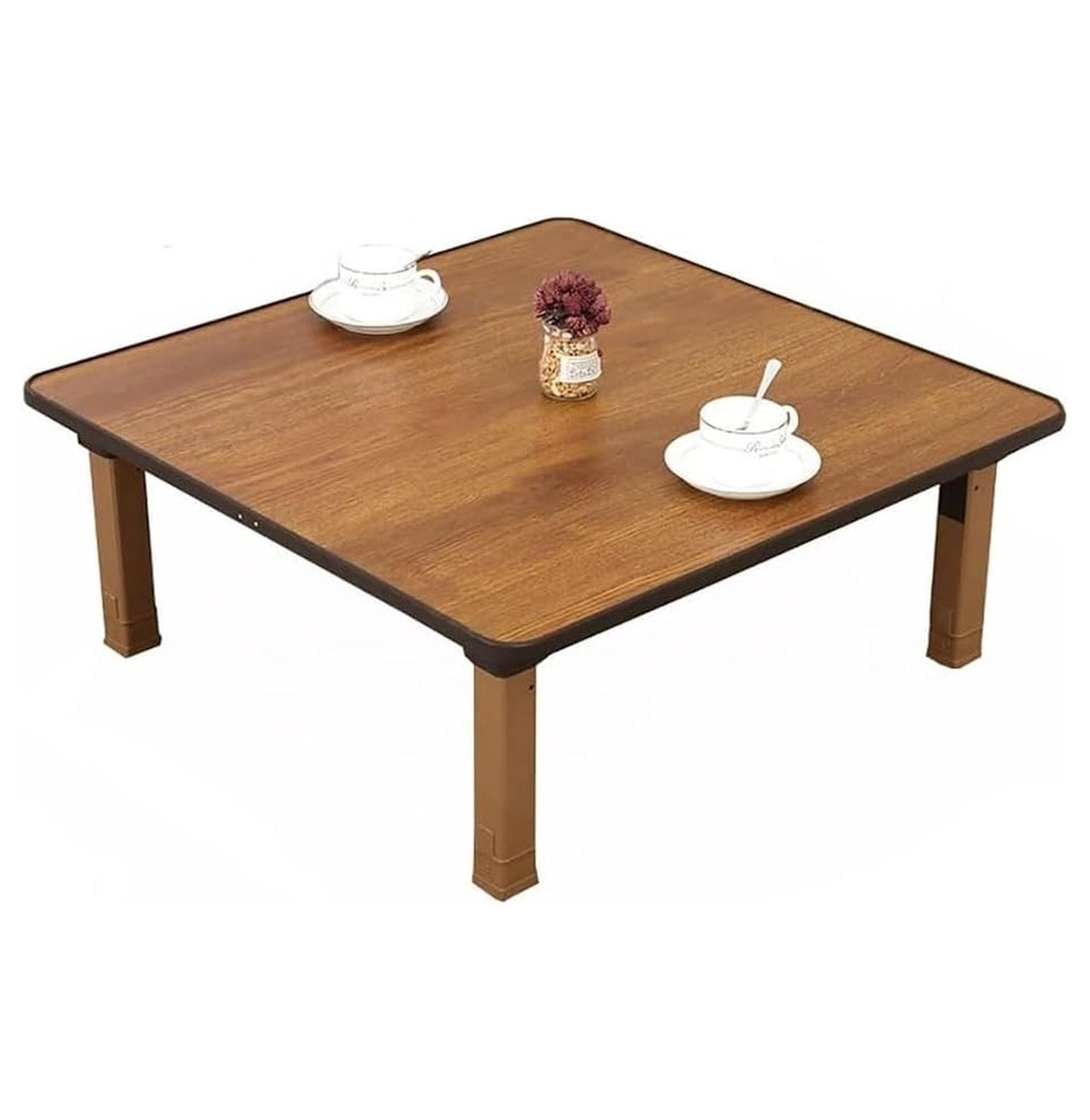Japanese Style Square Folding Table 60x60cm Low Coffee Table for Tatami ...