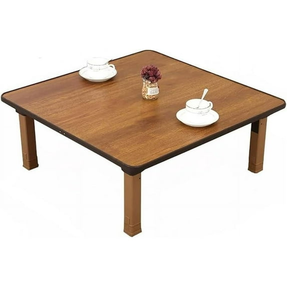 Square Folding Tea Coffee Table, Low Table, Dining Table, Study Table, Small Desk, for Tatami Sitting On The Floor Bedroom Bay Window Tea Room (Size : 70x70cm)