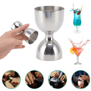 LNKOO Measuring Cup Cocktail Jigger Stainless Steel Graduated Cup for  Liquid or Dry Mini Espresso Shot Glass Up to 2.5oz, 5Tbsp, 75ml, Silver