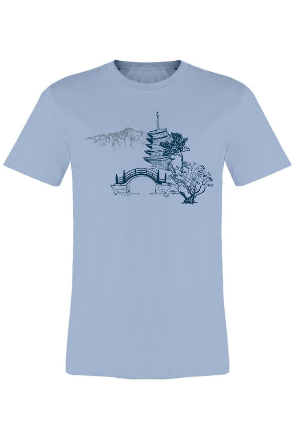 Japanese Style Temple Premium Tee Men's -Image by Shutterstock