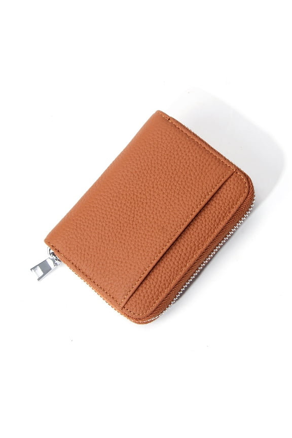 Japanese Style Top Layer Cowhide Women's Wallet Short Genuine Leather RFID Compartment Coin Purse Card Holder Coin Bag