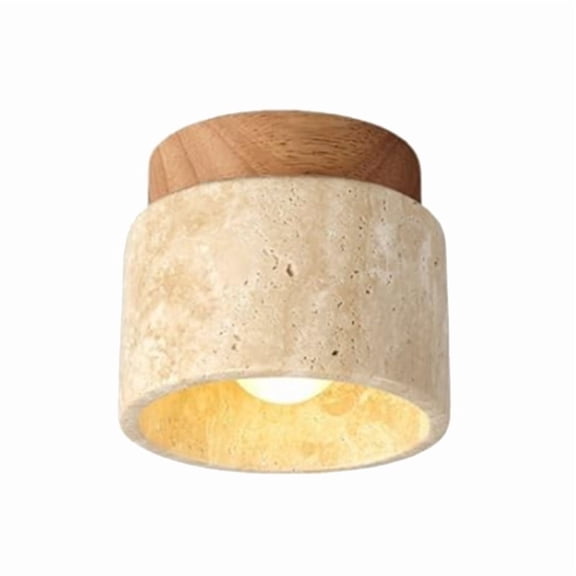 Japanese Style Wabi-Sabi Wooden Ceiling Lamp E27 Warm Light for Kitchen Hallway Living Room Study Hall Tea Room A