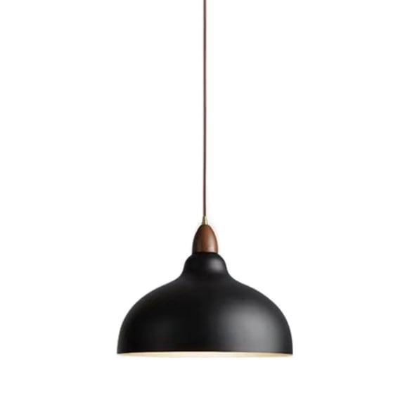 Japanese Style Walnut Wood Pendant Light Fixture for Kitchen Island, Simple Pendant Lighting for Dining Room Table, Modern Farmhouse Hanging Lamp, Ceiling Chandelier for Bar Counter