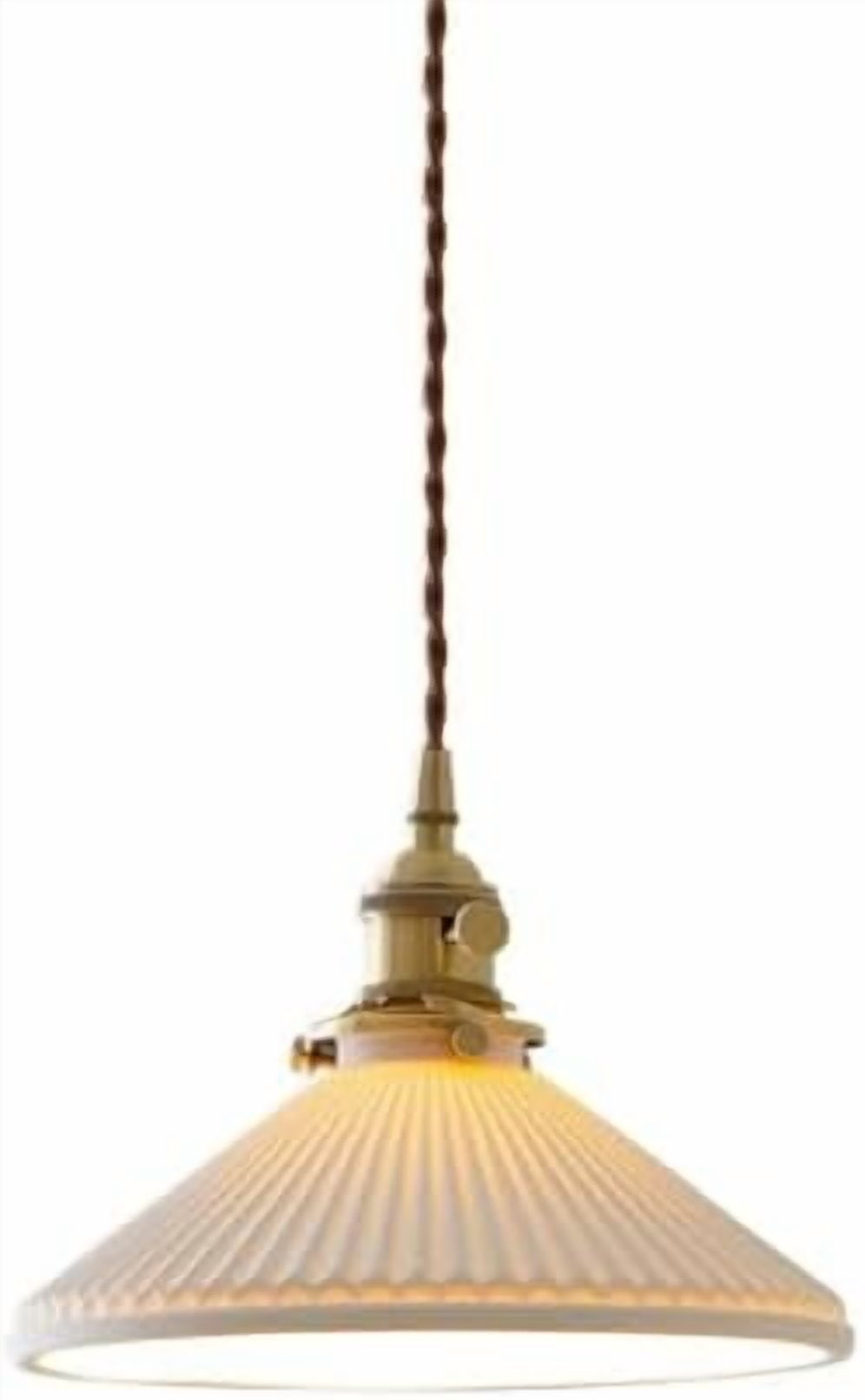 Japanese Style White Ceramic Pendant Lighting for Kitchen Island, Rustic Vintage Pendant Light Fixture for Dining Room, Retro Simple Pendant Lamp, Modern Farmhouse Pendant Light for Bar Over Table