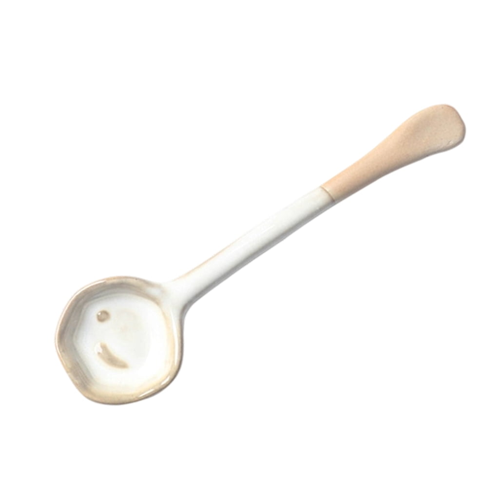 Japanese Styles Ceramic Serving Spoon With Unique Curved Handle ...
