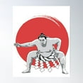 thumbnail image 1 of Japanese Sumo Wrestler In Tokyo Tshirt Etc Poster Wall Art, Modern Wall Decor For Living Room Bedroom, 24x36 UNFRAMED, 1 of 3