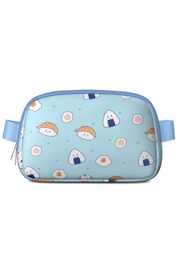 Japanese Sushi Roll Fanny Pack – Artistic Waist Bag with Cute Food Pattern, Ideal for Foodie Girls & Sushi Enthusiasts