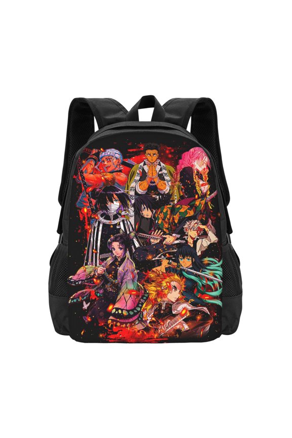 Japanese Sword Fighter Art Travel Rucksack, Large Capacity Lightweight Weekend Trips Daily Daypack, 16.5"