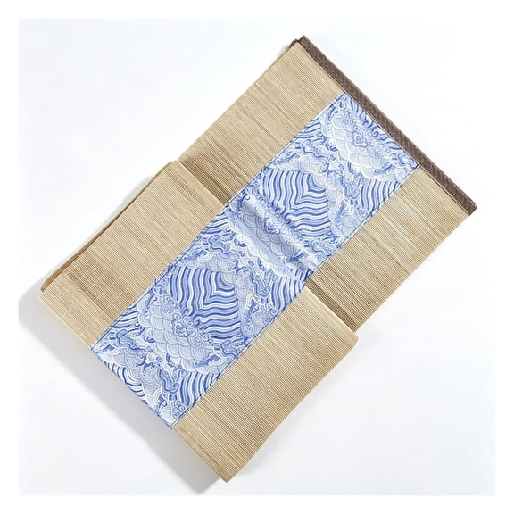 Japanese Table Runner Made of Bamboo, Handmade Placemats Table Runner, Heat Resistant Tablecloth Decorative Non-Slip for Kitchen, Dining Room Party