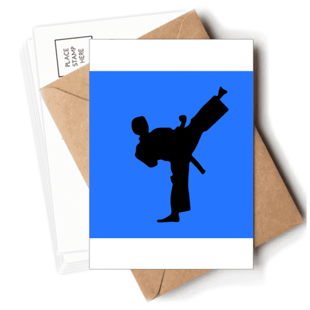 Japanese Taekwondo Outline Martial Postcards Envelopes Blank Note Cards Mailing